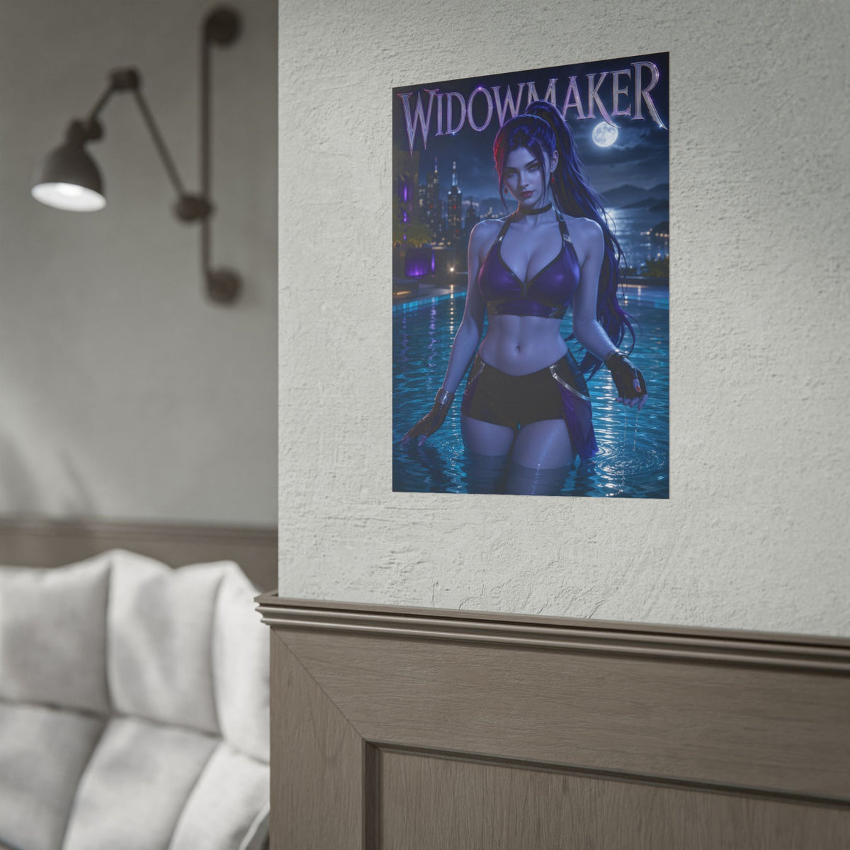 Widowmaker Character Poster Overwatch Gamer Gift Gaming Setup Wall Decor Print
