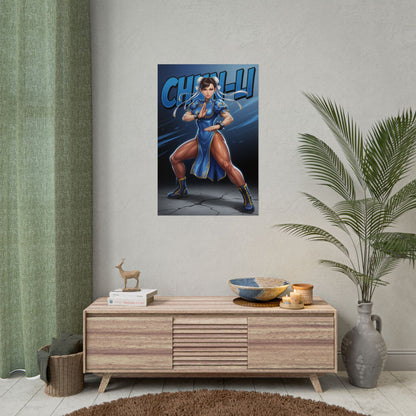Chun Li Street Fighter Poster, Street Fighter Wall Art Print, Fighting Game Girl Decor, Gamer Room Wall Art, Gift