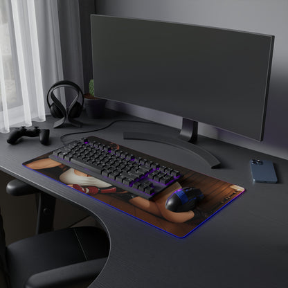 Килимок для столу Tifa Lockhart – світлодіодний RGB-підсвітлювальний килимок, ігровий комплект із зображенням дівчини з аніме Waifu