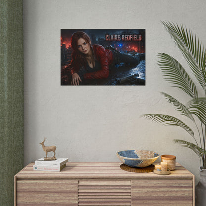 Game Room Decor Claire Redfield Poster Character Wall Art Gamer Gift