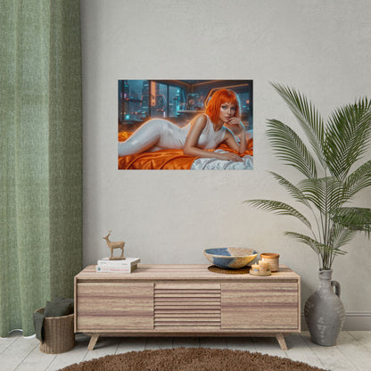 Leeloo Poster, Sci Fi Wall Art, Movie Print, Gamer Room Decor