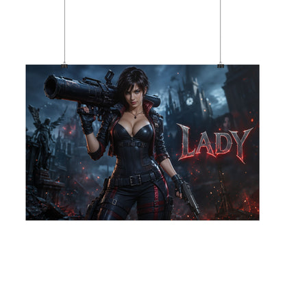 Gaming Wall Art Lady Devil May Cry Poster Game Room Decor Gamer Gift Art Print