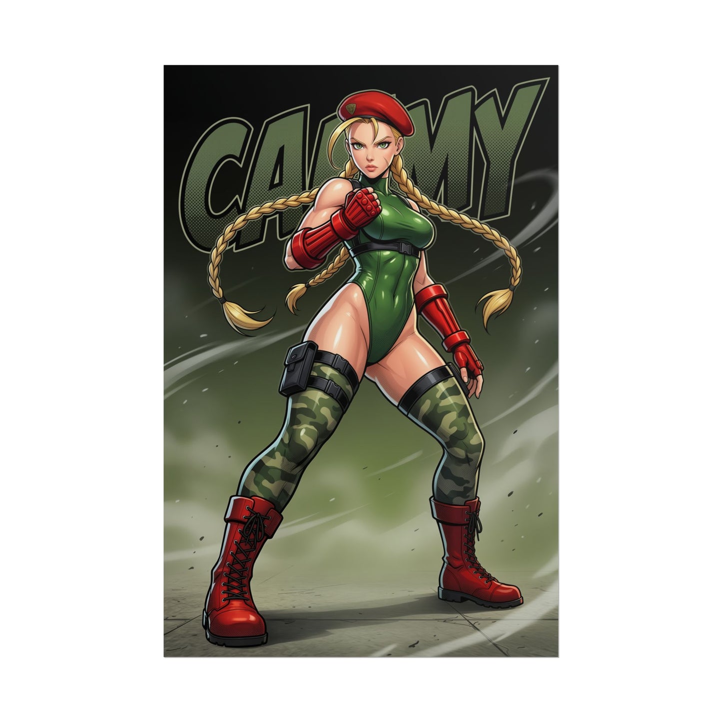 Cammy White Street Fighter Poster, Street Fighter Wall Art, Fighting Game Girl Print, Gamer Room Decor, Game Gift