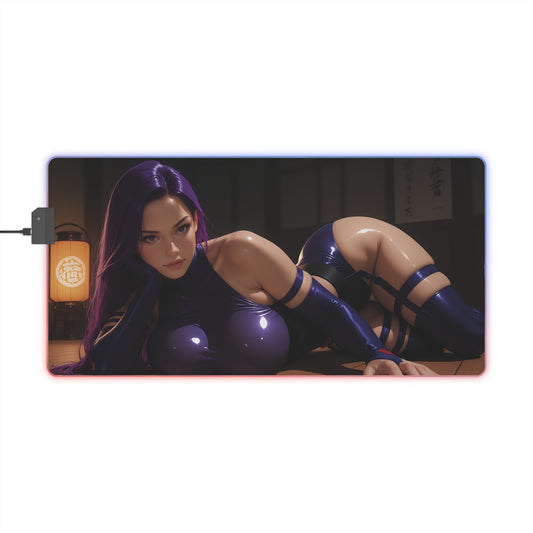 Килимок для столу Psylocke – світлодіодний RGB-підсвітка, ігровий комплект із зображенням дівчини з аніме Вайфу