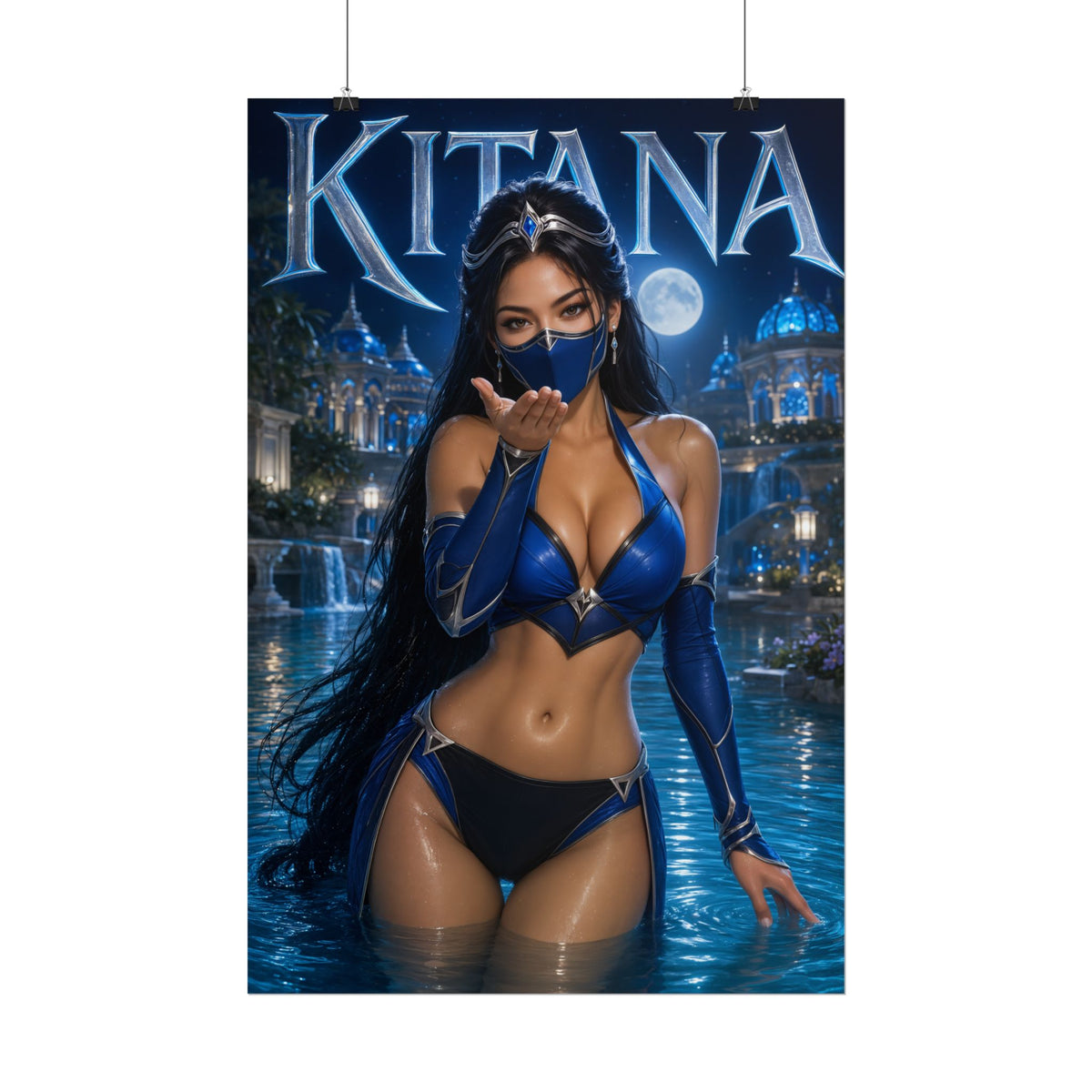 Kitana Mortal Kombat Gaming Poster Wall Art Gamer Room Decor Collectible Print