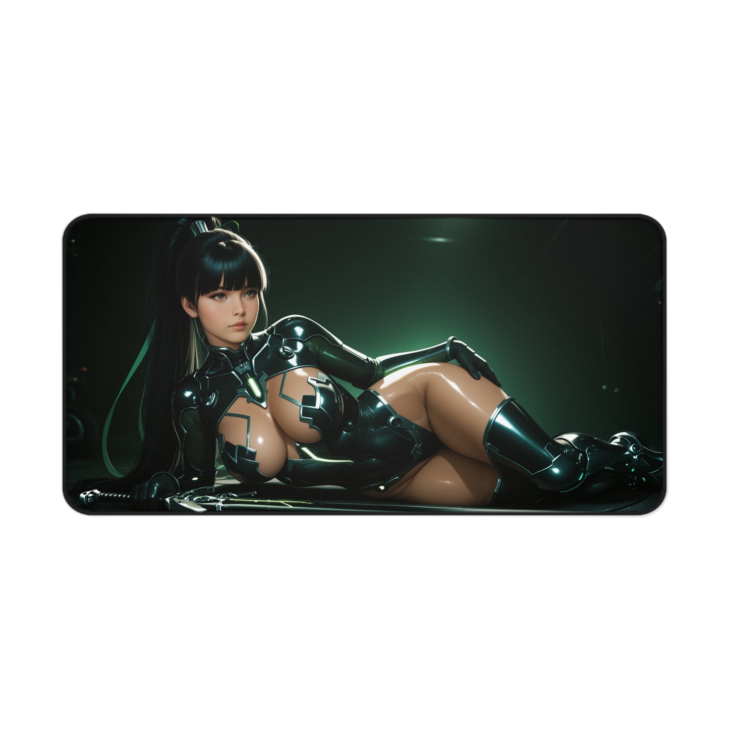 Eve Stellar Blade Schreibtischunterlage, futuristisches Sci-Fi-Helden-Mauspad, Cyberpunk-Gaming-Dekor