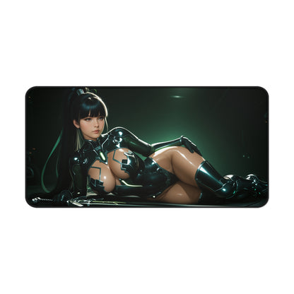 Eve Stellar Blade Schreibtischunterlage, futuristisches Sci-Fi-Helden-Mauspad, Cyberpunk-Gaming-Dekor