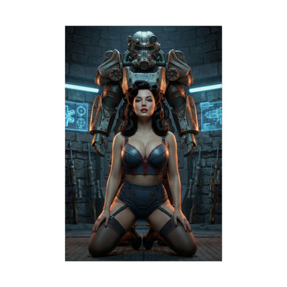 Fallout Power Woman Poster / Fallout Power Wall Art / Fallout Power Art Print / Fallout Poster featuring a commanding Fallout woman with power and symmetry
