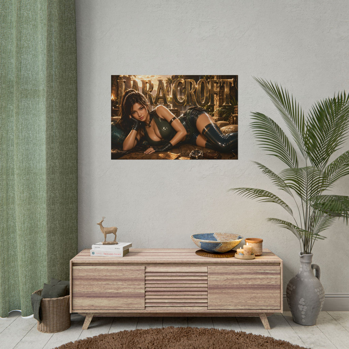 Gaming Wall Art Lara Croft Tomb Raider Poster Game Room Decor Gamer Gift Print