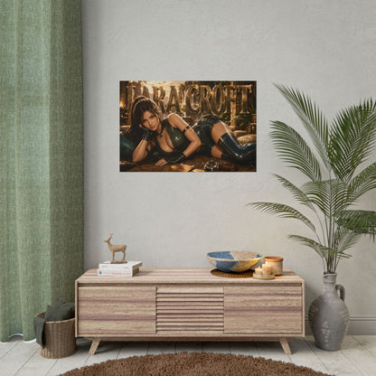 Gaming Wall Art Lara Croft Tomb Raider Poster Game Room Decor Gamer Gift Print