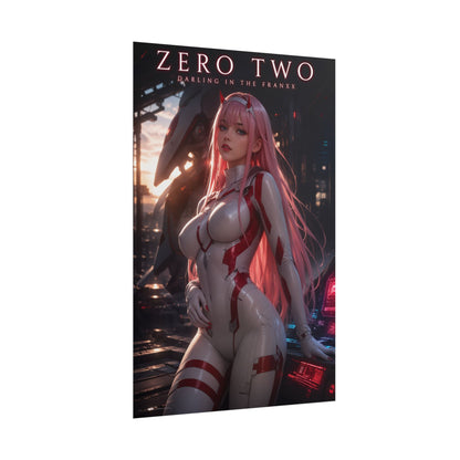 Zero Two Poster, Darling in the Franxx Wall Art, Anime Print Decor