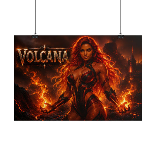 Volcana Comic Poster Character Wall Art Collector Room Decor Art Print