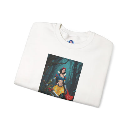 Cyber Snow White Sweatshirt, Futuristic Fairy Tale Crewneck, Stylish Gaming Streetwear for Fans