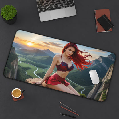 Erza Scarlet Schreibtischunterlage, Fairy Tail Mauspad, Anime-Heldin Gamer-Schreibtischdeko