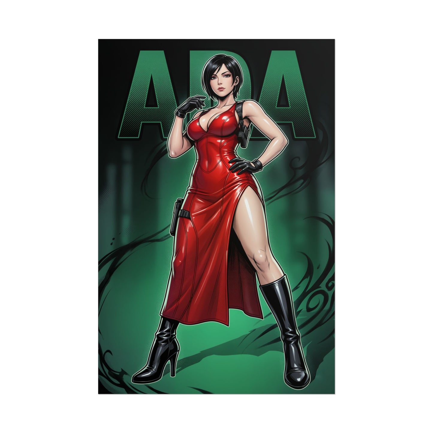 Ada Wong Resident Evil Poster, Resident Evil Wall Art Print, Spy Woman Decor, Action Game Wall Art, Gamer Gift