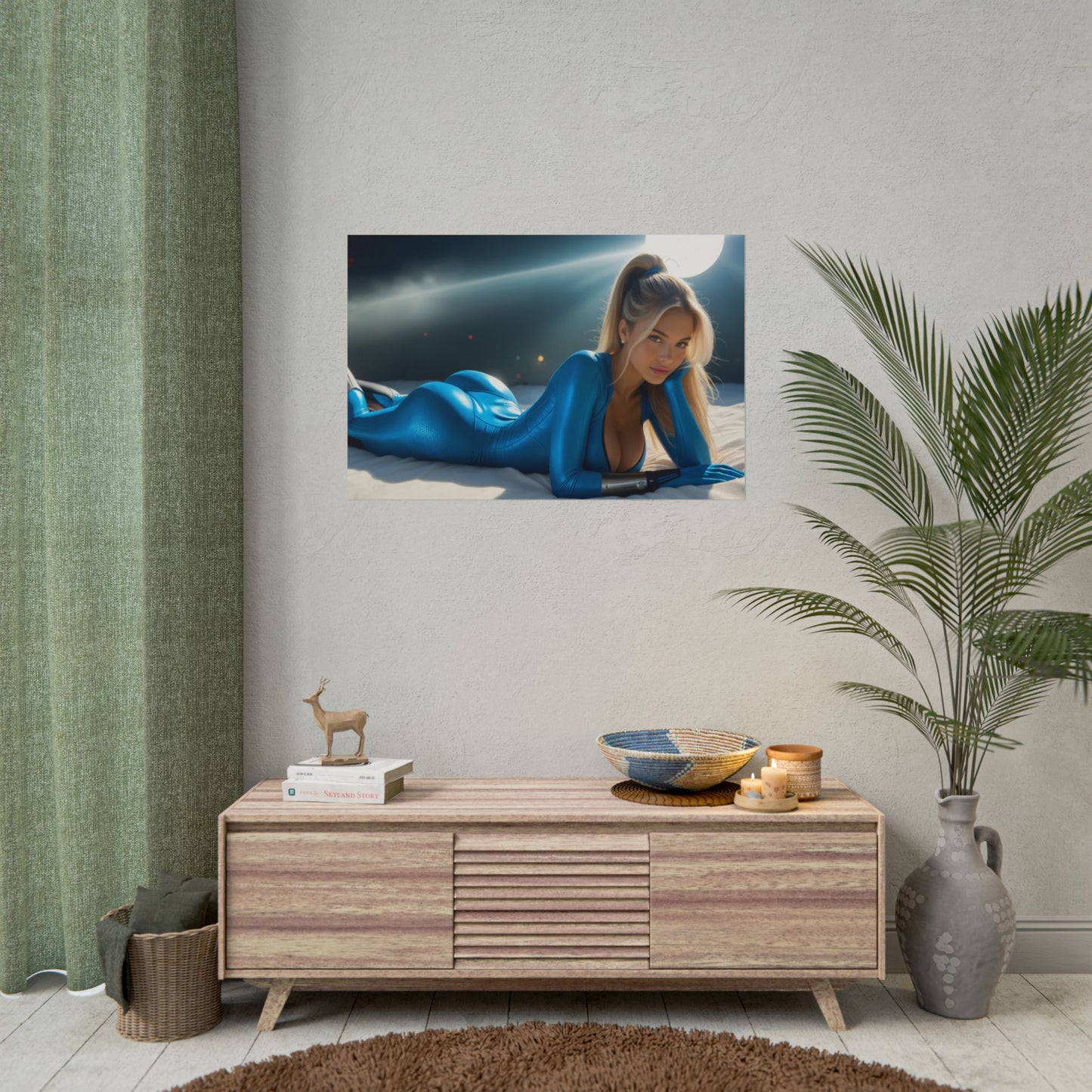 Ігровий постер Самус Аран | Героїчне настінне мистецтво для декору спальні або офісу