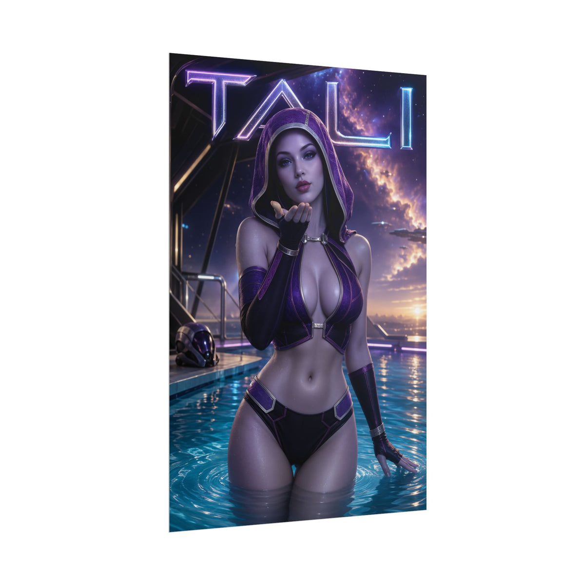 Tali Character Poster Mass Effect Gamer Gift Gaming Setup Wall Decor Print
