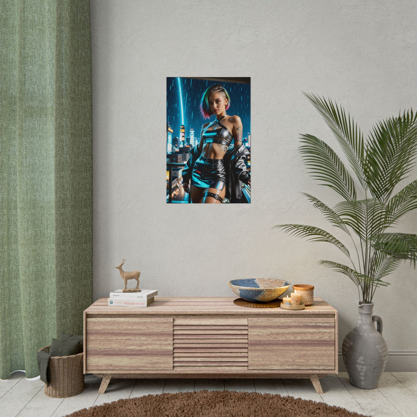 Judy Alvarez Poster – Cyberpunk Heroine Wall Art for Gaming Room Decor