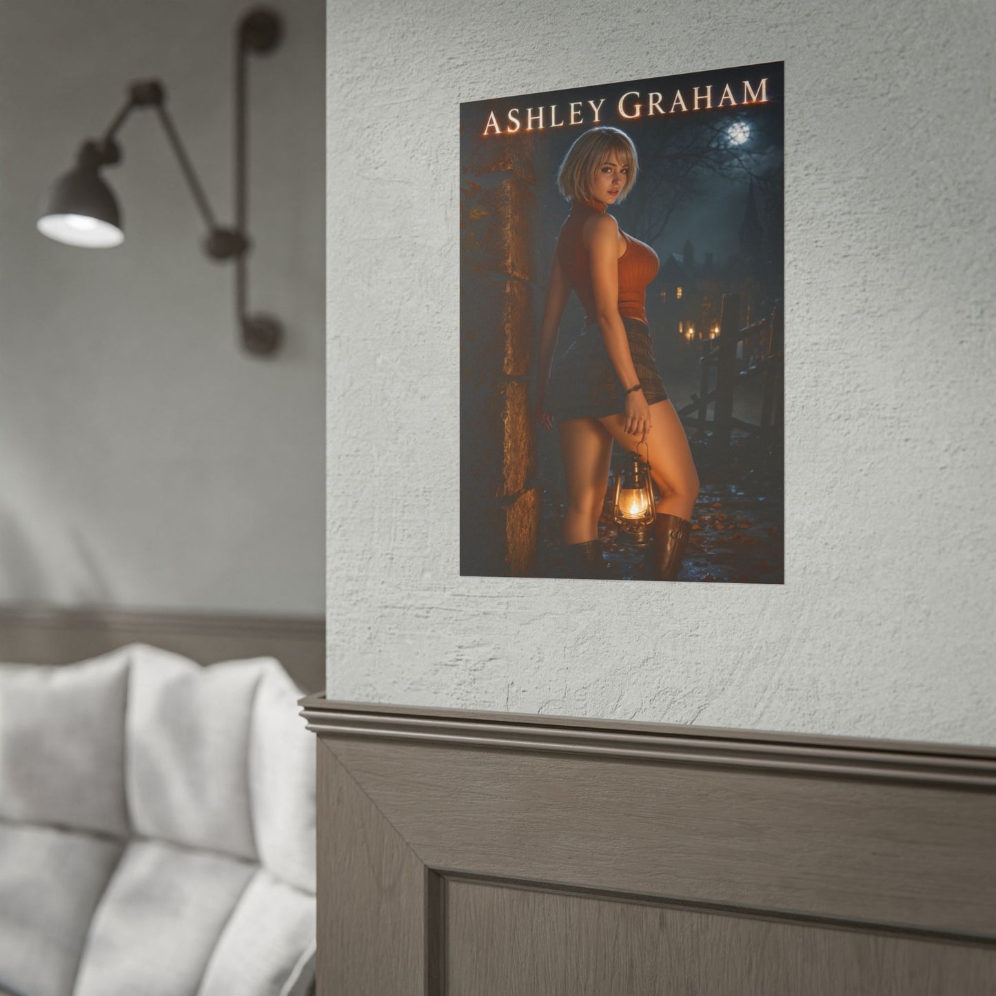 Resident Evil 4 Ashley Graham Video Game Poster Wall Art Print