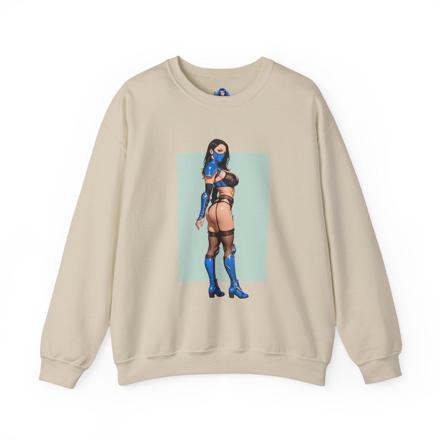 Kitana Mortal Kombat Sweatshirt, Rundhalsausschnitt für Kampfspiele, Gaming-Bekleidung für Fans