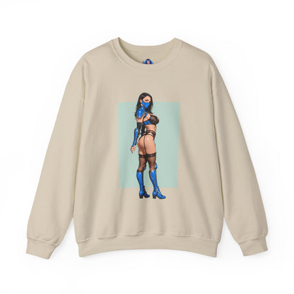 Kitana Mortal Kombat Sweatshirt, Rundhalsausschnitt für Kampfspiele, Gaming-Bekleidung für Fans