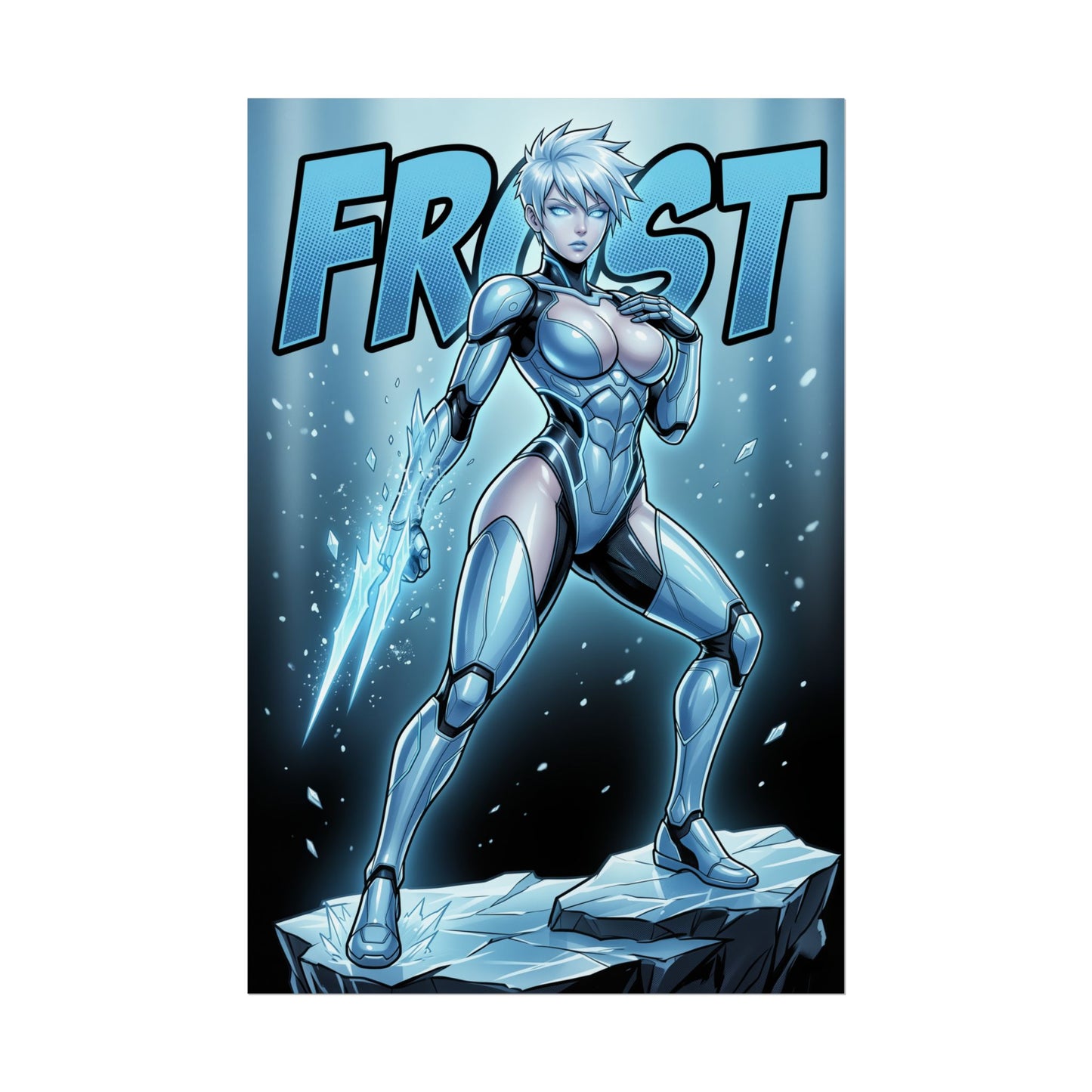 Frost Mortal Kombat Poster, Mortal Kombat Wall Art Print, Ice Fighter Girl Decor, Fighting Game Wall Art, Gamer Gift