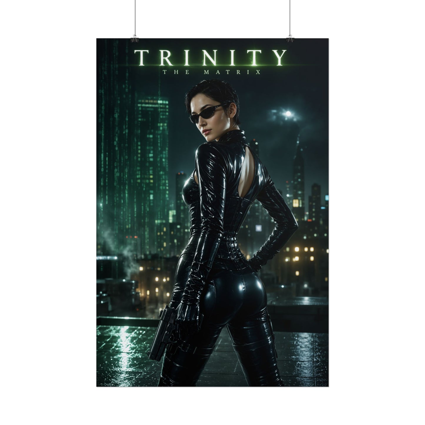 Trinity Matrix Poster, The Matrix Wall Art, Sci Fi Movie Print Decor