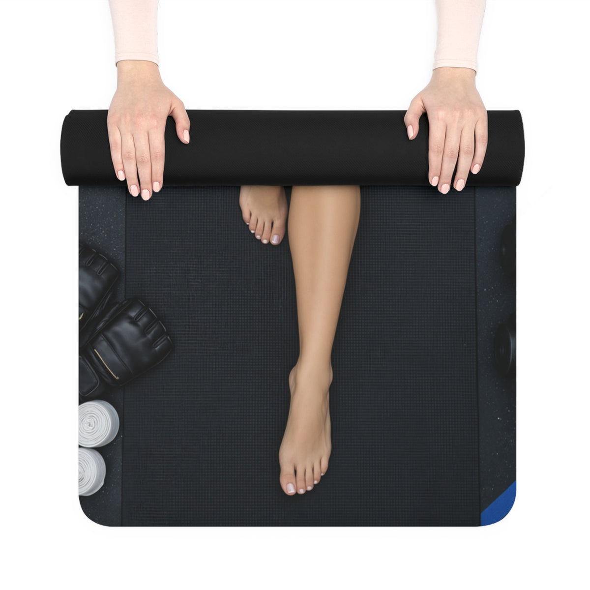 Black Canary Non Slip Workout Mat 24x72 Yoga Pilates Fitness