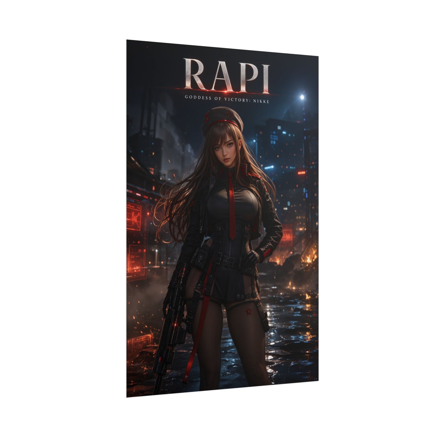 Rapi NIKKE Poster, NIKKE Wall Art, Sci Fi Gaming Print, Gamer Decor