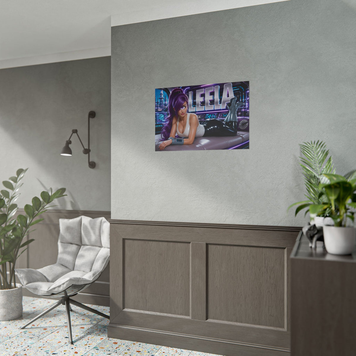 Cartoon Wall Art Turanga Leela Futurama Poster Room Decor Character Print