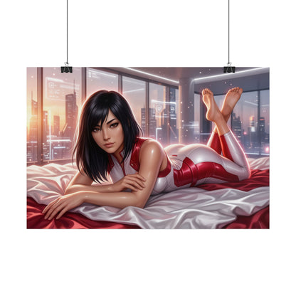 Faith Connors Poster, Mirror's Edge Wall Art, Gaming Print Decor