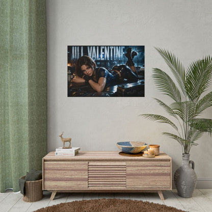 Game Room Decor Jill Valentine Poster Gaming Wall Art Character Print