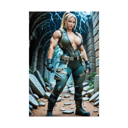 Sonya Blade Poster – Mortal Kombat Wandkunstdruck, Gamer-Deko