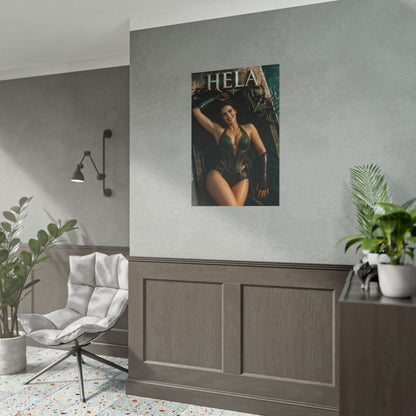 Comic Wall Art Hela Poster Heroine Room Decor Collectible Character Print