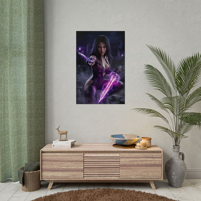 Mileena Mortal Kombat Poster, Mortal Kombat Wall Art, Fighting Game Girl Print, Ninja Fighter Decor, Gamer Gift