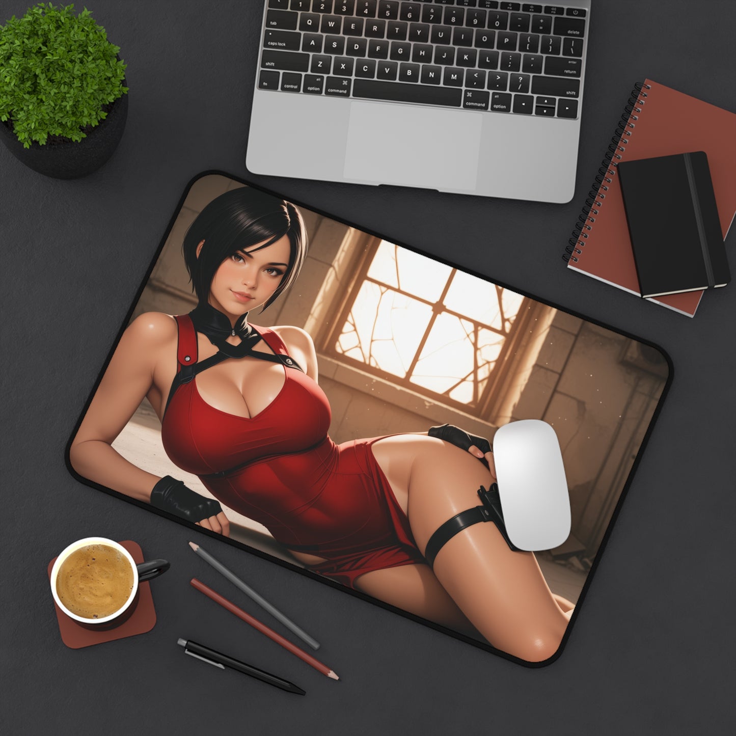 Килимок для столу Ada Wong, килимок для миші "Секретний агент" у стилі ігрової героїні, стильний ігровий стіл