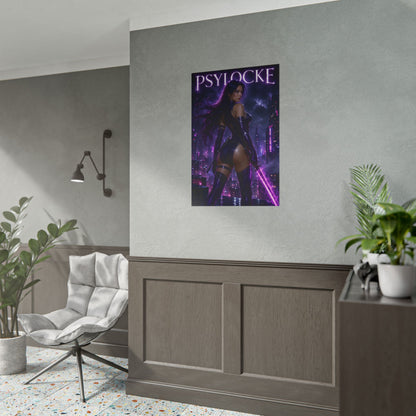 Psylocke Poster, Marvel Comics Wall Art, X-Men Print, Gamer Decor