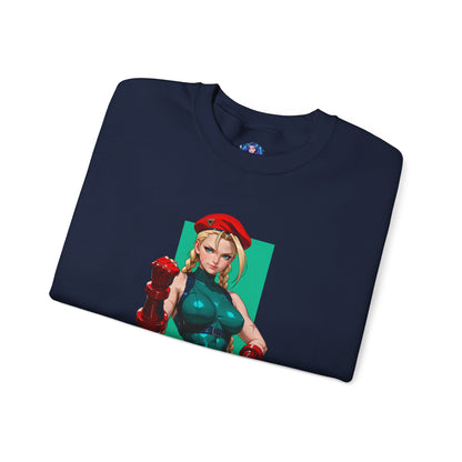 Cammy White Sweatshirt, Street Fighter Crewneck, Premium Gaming Apparel for Fans