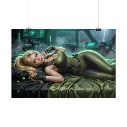 Sonya Blade Poster, Mortal Kombat Wall Art, Gaming Print Decor