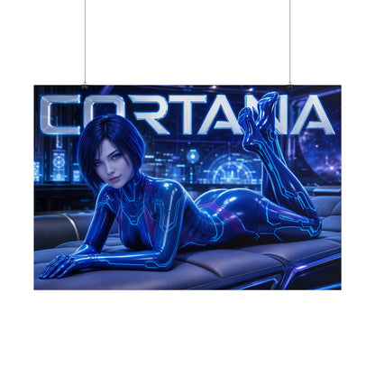 Cortana Halo Poster Gaming Wall Art Gamer Room Decor Collectible Print