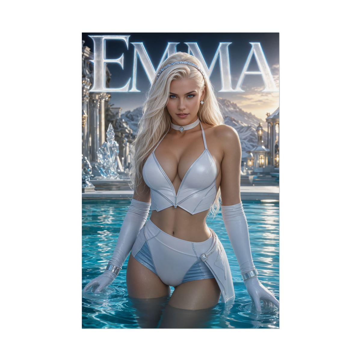 Emma Frost Comic Poster Character Wall Art Collector Room Decor Art Print