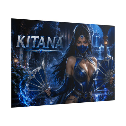 Gaming Wall Art Kitana Mortal Kombat Poster Game Room Decor Gamer Gift Art Print