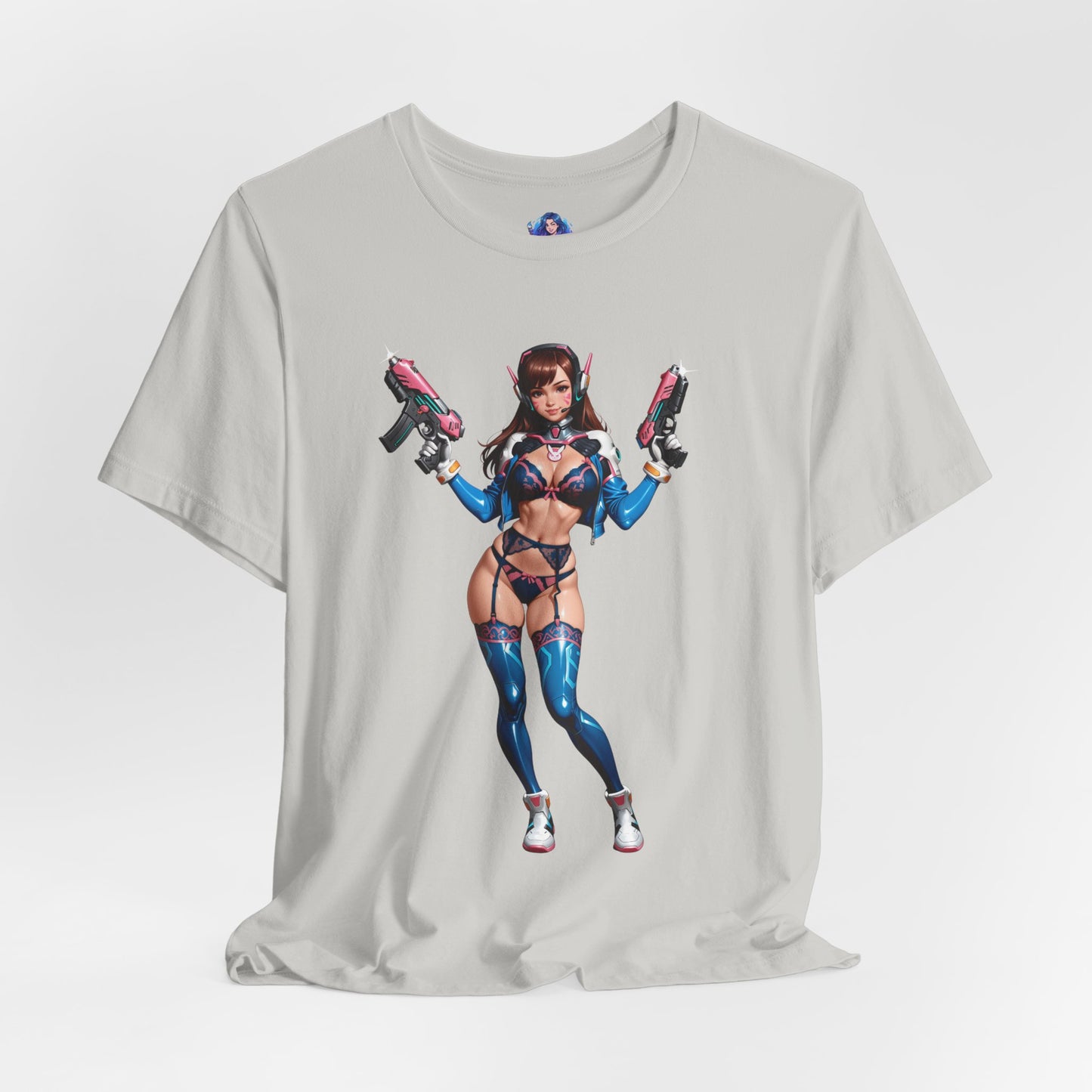 Графічна футболка D.Va | Аніме-футболка Overwatch для геймерів та стрімерів | Мила футболка Waifu