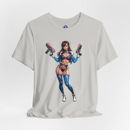 Графічна футболка D.Va | Аніме-футболка Overwatch для геймерів та стрімерів | Мила футболка Waifu