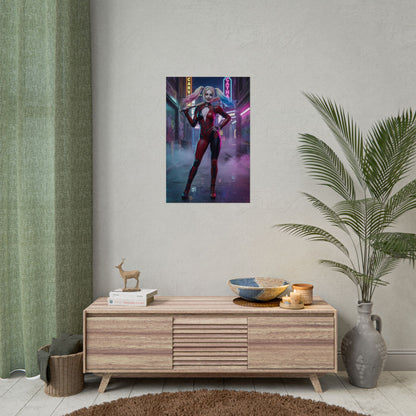 Harley Quinn Poster, DC Comics Wall Art Print – Comic Decor on modern media room wall enhancing gamer setup