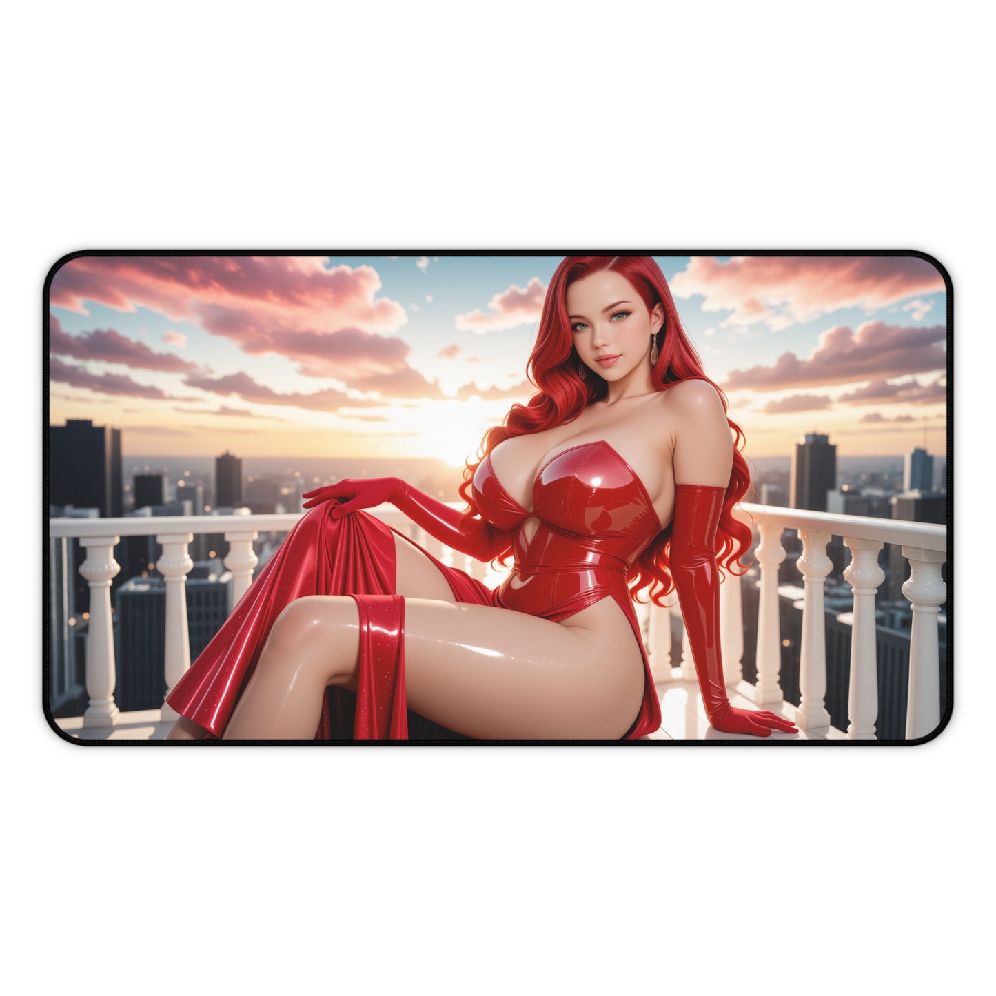 Jessica Rabbit Schreibtischunterlage, Mauspad mit Cartoon-Heldin, Schreibtischdeko im Anime-Stil
