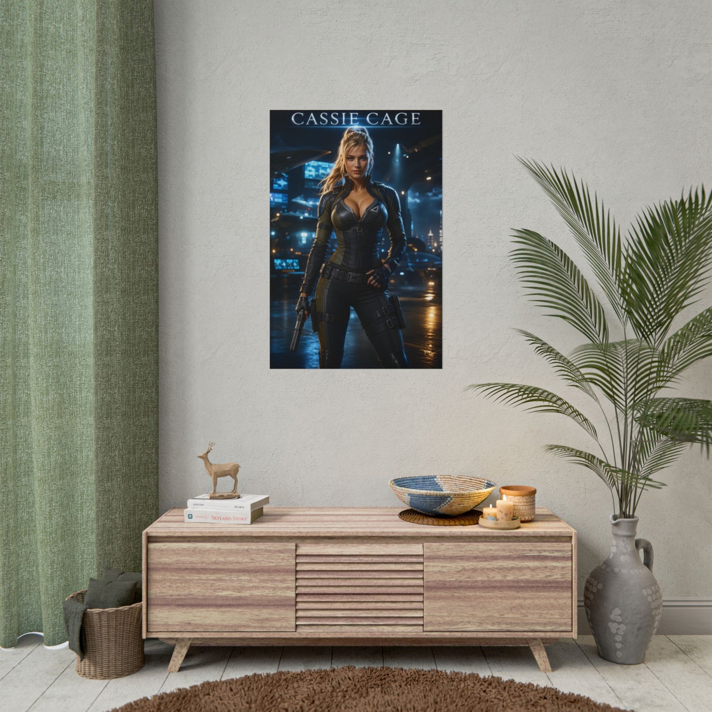 Mortal Kombat Cassie Cage Poster Fighting Game Wall Art Print