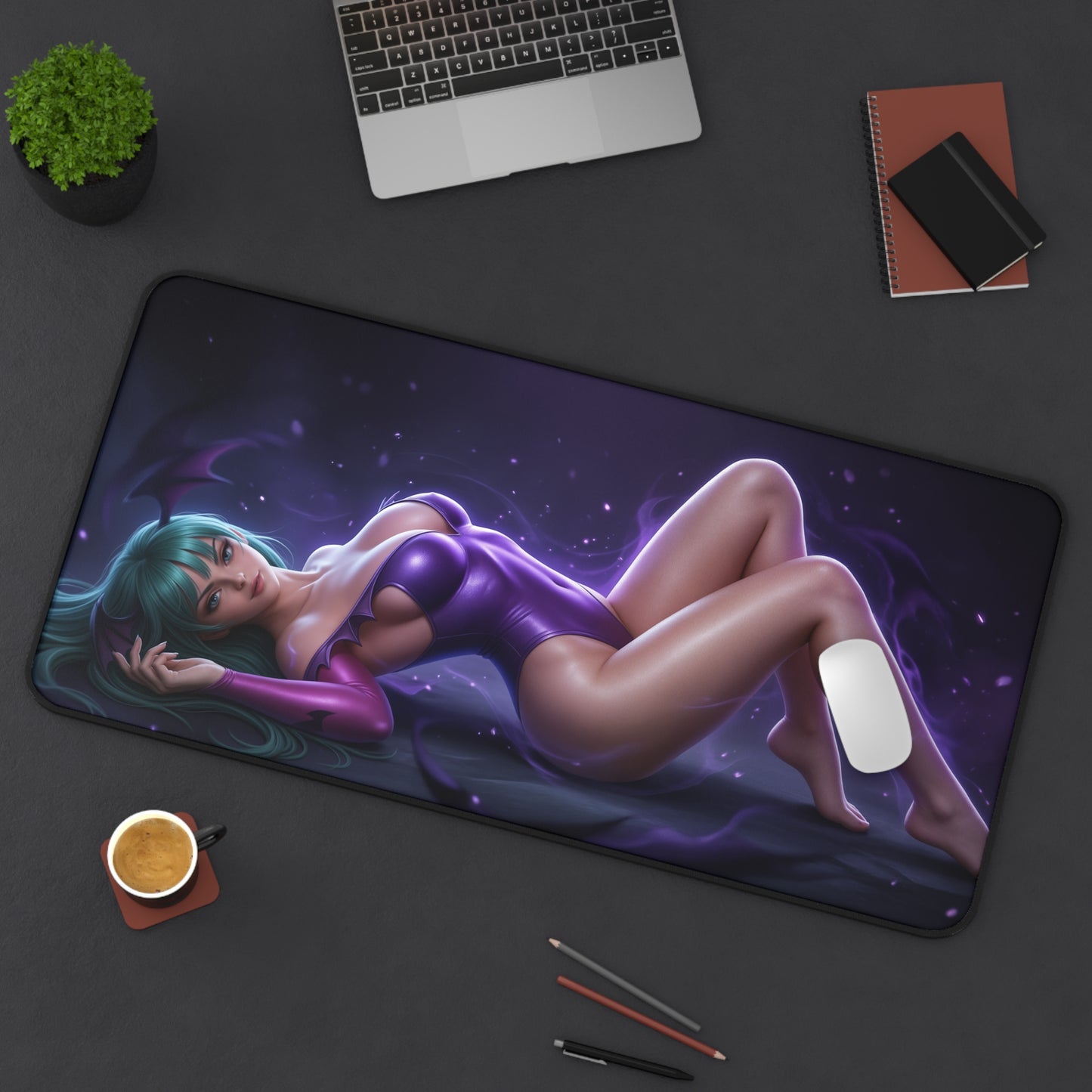 Darkstalkers Mouse Pad, Morrigan Desk Mat, Gamer Gift XXL