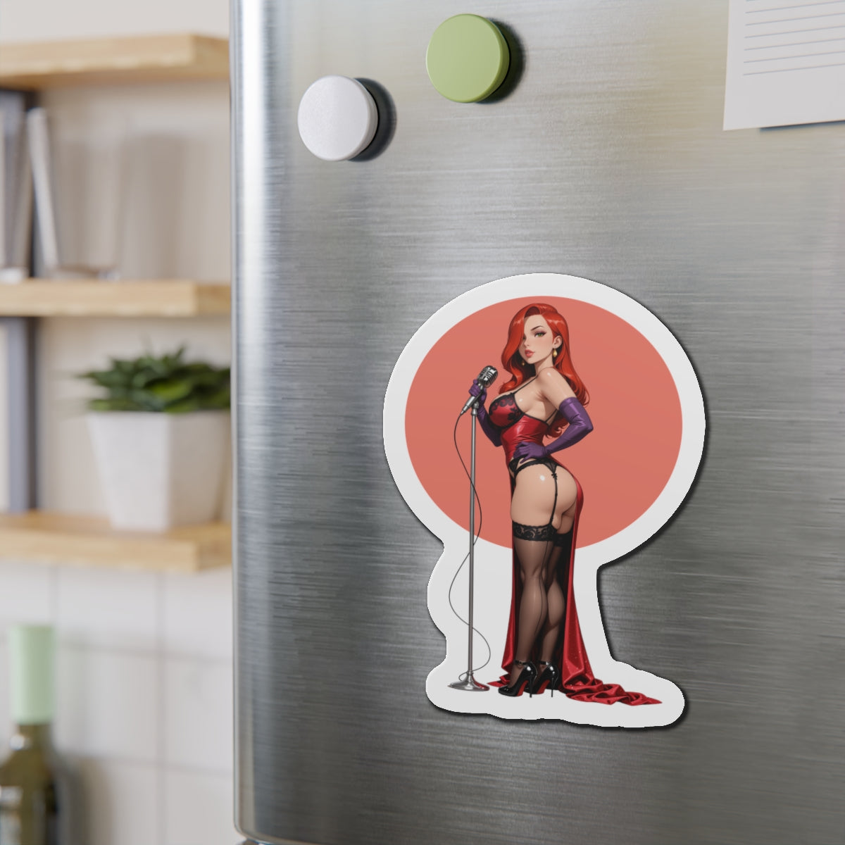 Магніт Джесіки Реббіт – магніт на холодильник із сексуальною мультяшною дівчиною, декор у стилі ретро аніме