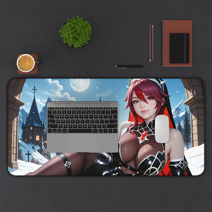 Килимок для столу Rosaria, килимок для миші Genshin Impact Heroine, налаштування ігрового столу в стилі готичного аніме